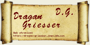 Dragan Griesser vizit kartica